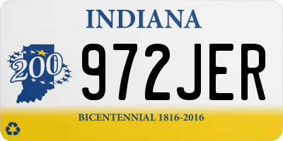 IN license plate 972JER