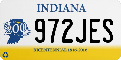 IN license plate 972JES