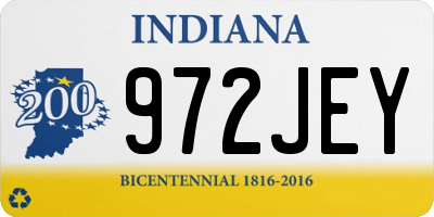 IN license plate 972JEY