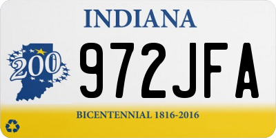 IN license plate 972JFA
