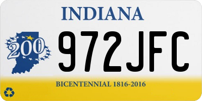 IN license plate 972JFC
