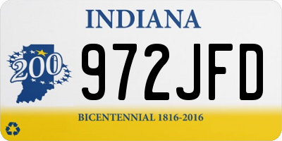 IN license plate 972JFD