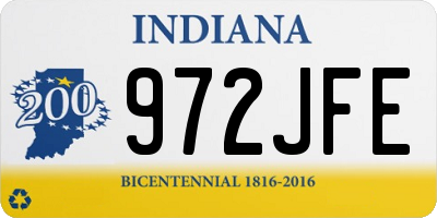 IN license plate 972JFE