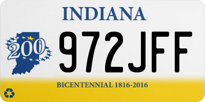 IN license plate 972JFF