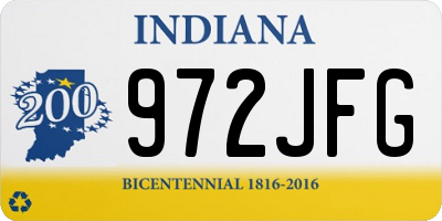 IN license plate 972JFG
