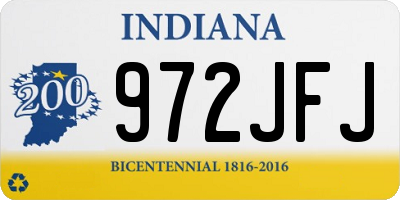 IN license plate 972JFJ