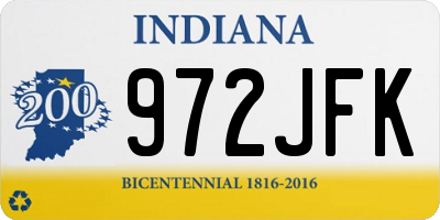 IN license plate 972JFK