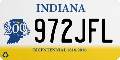 IN license plate 972JFL