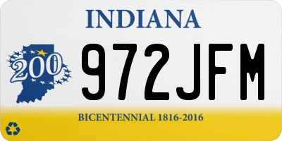 IN license plate 972JFM