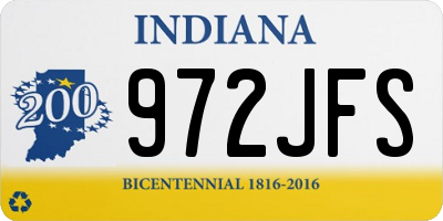 IN license plate 972JFS