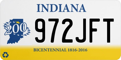 IN license plate 972JFT