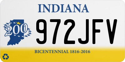 IN license plate 972JFV