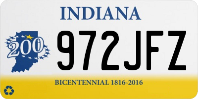IN license plate 972JFZ