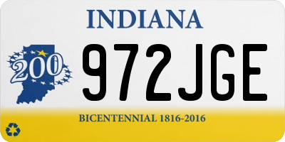 IN license plate 972JGE