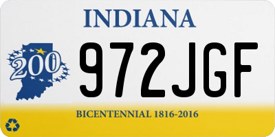 IN license plate 972JGF
