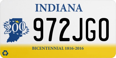 IN license plate 972JGO