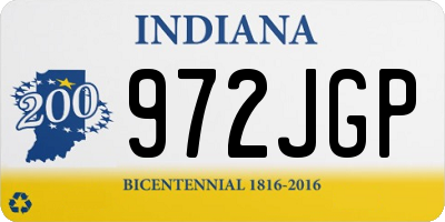 IN license plate 972JGP