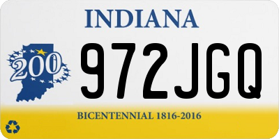 IN license plate 972JGQ