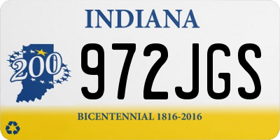 IN license plate 972JGS