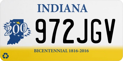 IN license plate 972JGV