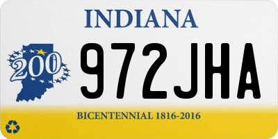 IN license plate 972JHA