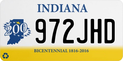 IN license plate 972JHD