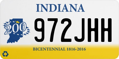 IN license plate 972JHH