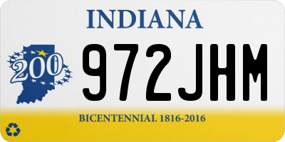 IN license plate 972JHM