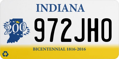 IN license plate 972JHO