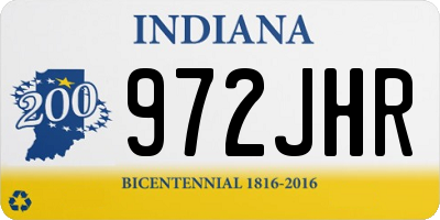 IN license plate 972JHR