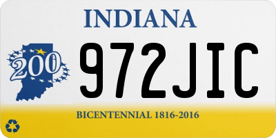 IN license plate 972JIC