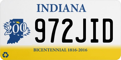 IN license plate 972JID