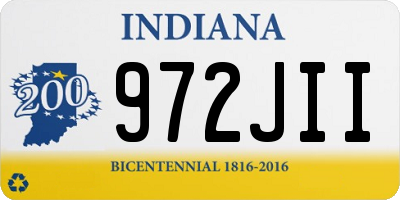 IN license plate 972JII