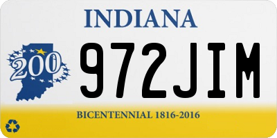 IN license plate 972JIM