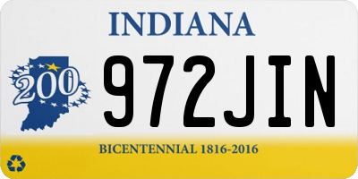 IN license plate 972JIN