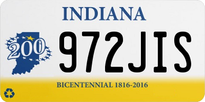 IN license plate 972JIS