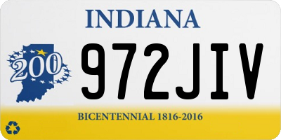 IN license plate 972JIV
