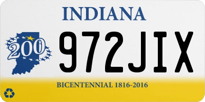 IN license plate 972JIX