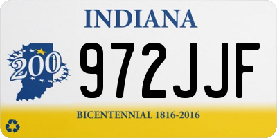 IN license plate 972JJF