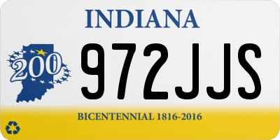 IN license plate 972JJS