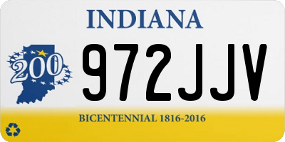 IN license plate 972JJV