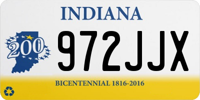 IN license plate 972JJX