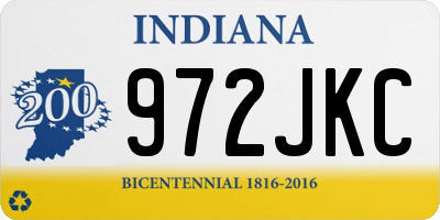 IN license plate 972JKC