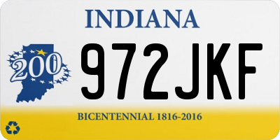 IN license plate 972JKF
