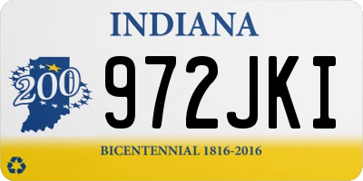 IN license plate 972JKI