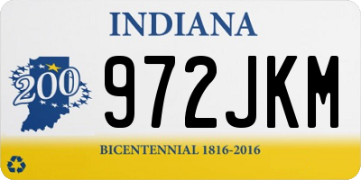 IN license plate 972JKM