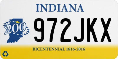 IN license plate 972JKX