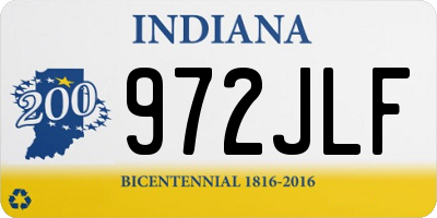 IN license plate 972JLF