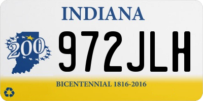IN license plate 972JLH