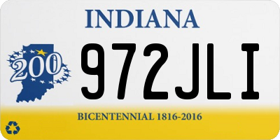 IN license plate 972JLI